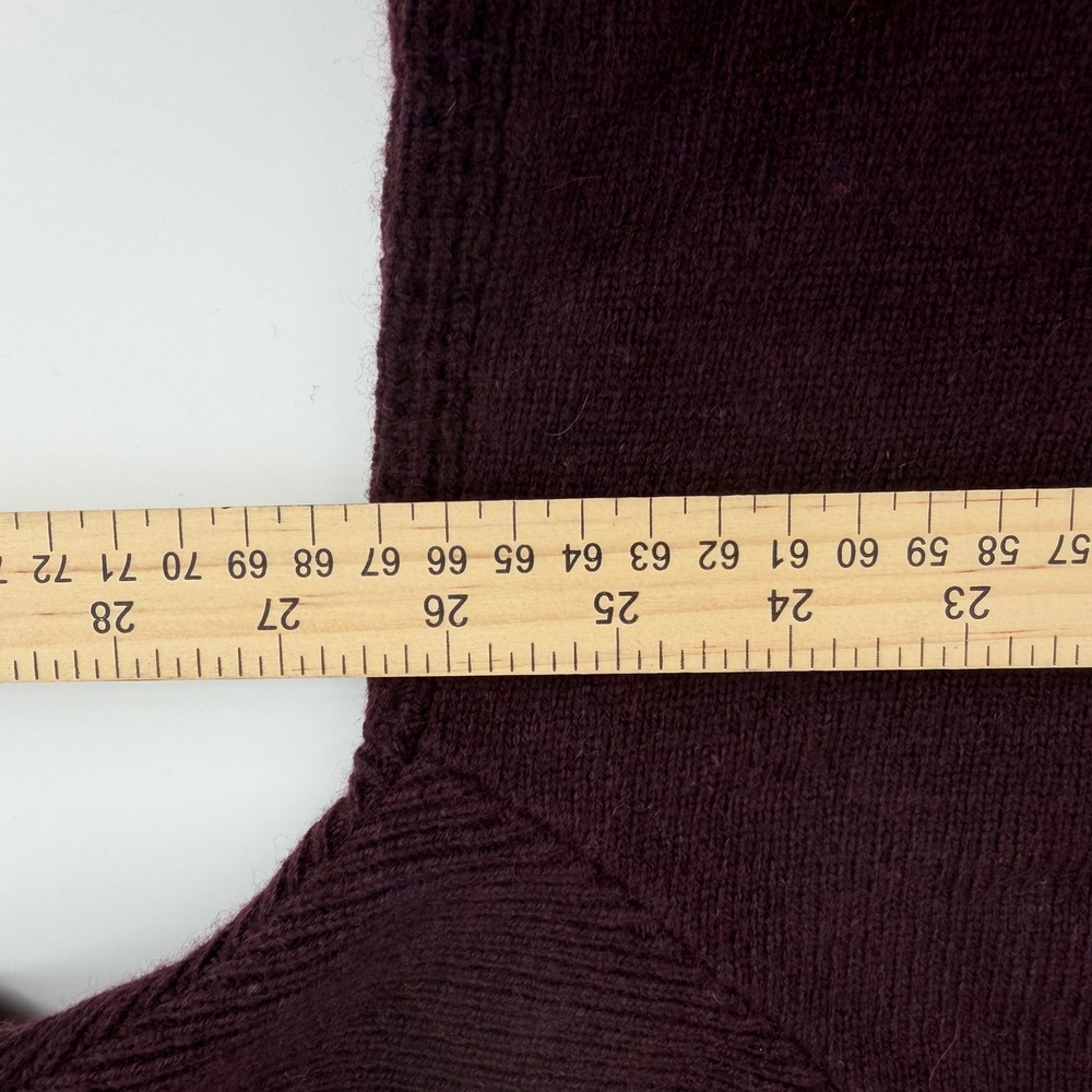 Woolrich Wool Turtleneck Tunic Sweater Women XXL Burgundy Long Sleeve Raglan - Picture 12 of 12